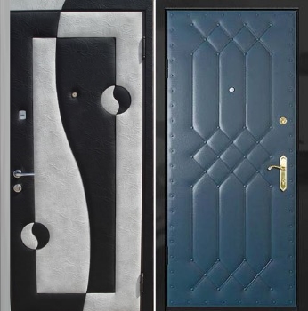 Металлическая дверь с винилискожей с двух сторон